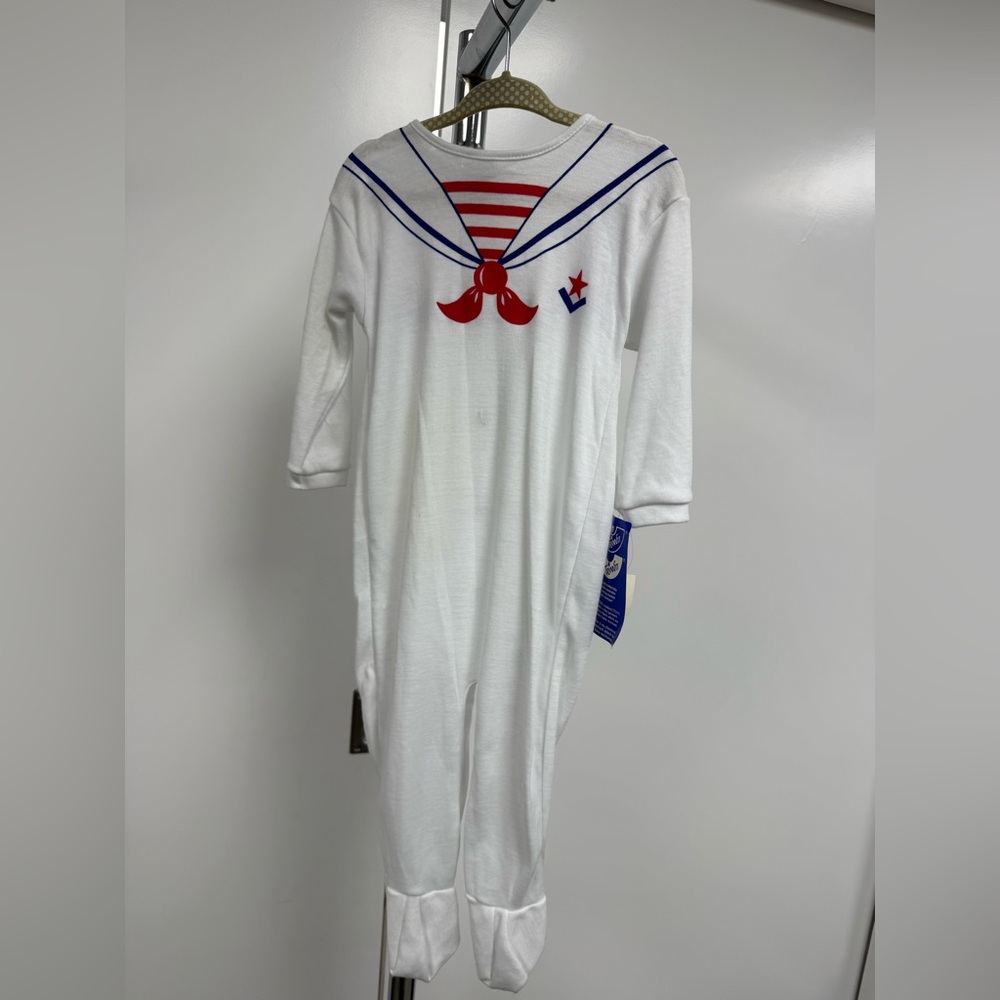 Sailor Kids Footie with Red and Blue Accents